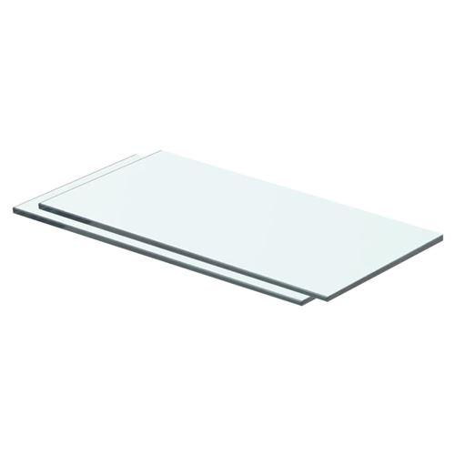 vidaXL Panneaux d'étagère 2 pcs Verre Transparent 40 x 15 cm