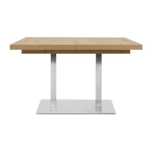 Generique Orlando Table A Manger A Rallonge - Style Contemporain - Décor Chene Artisan Et Alu - L 120-200 X P 80 X H 75 Cm - Image 3