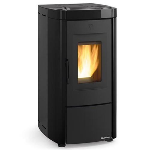 Po&ecirc;le &agrave; granul&eacute;s de bois 7kw noir nordica extraflame - moiraevonoir -
