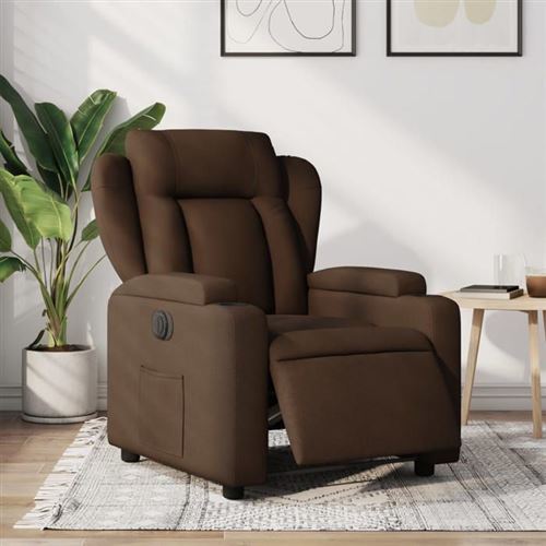 Non Communiqué Marron Vidaxl Fauteuil Réglable Électrique Tissu