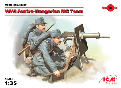 WWI Equipe Austro-Hongroise MG (2 chiffres) (100% de nouveaux moules) L'ensemble comprend deux figures de mitraillettes austro-h