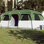 Tente Familiale Dôme 9 Places – Polyester 185T PU, Imperméable, 3 Chambres, 1 Porche, 1 Porte, 3 Fenêtres, E-port, 17.15 Kg