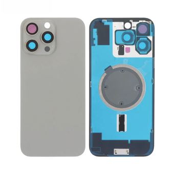 Cache Batterie Vitre Arrière Premium Titane Naturel pour iPhone 16 Pro Max (Without Parts) - 1