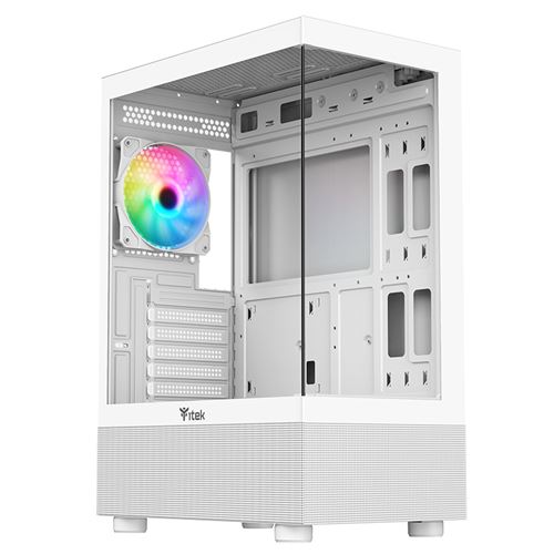 Non Communiqué Blanc Itek Modèle Du Produit : Boitier Moyen Tour Atx Showbui 33 Rgb Avec Panneaux Vitrés (Blanc)
