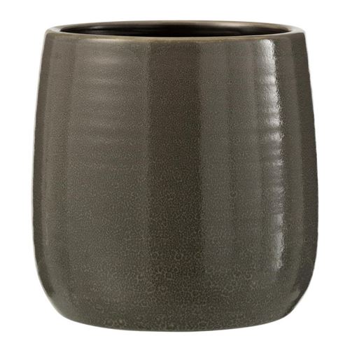 Cache-Pot en Céramique Uni 16cm Gris