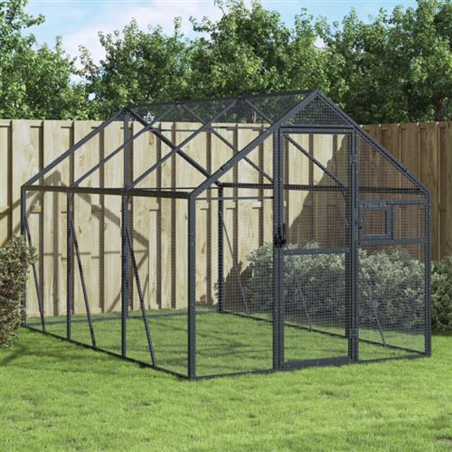Comparer les prix de vidaXL Volière anthracite 1,79x3x1,85 m aluminium