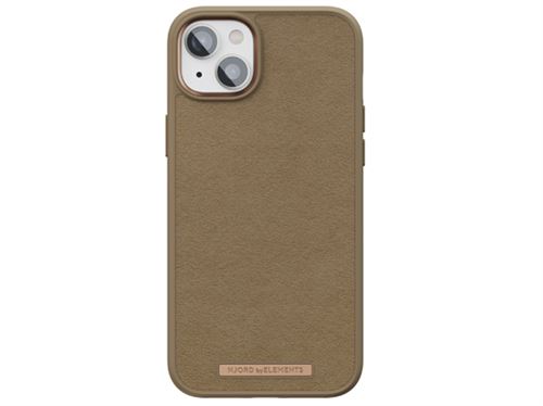 Njorð byELEMENTS Comfort+ - Coque de protection pour téléphone portable - compatibilité avec MagSafe - suède - fauve - pour Apple iPhone 14 Plus