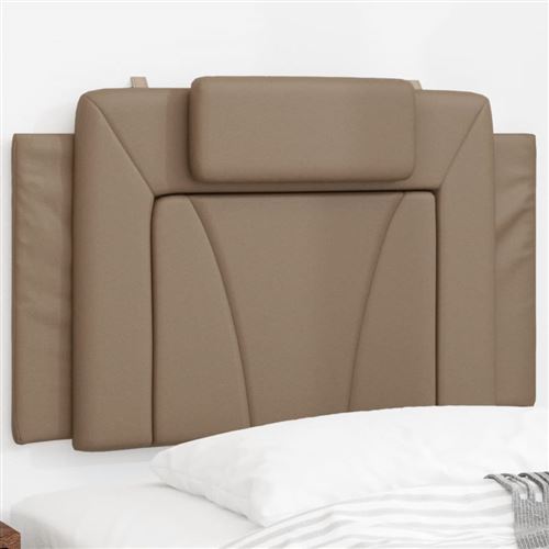 vidaXL Coussin de tête de lit cappuccino 90 cm similicuir