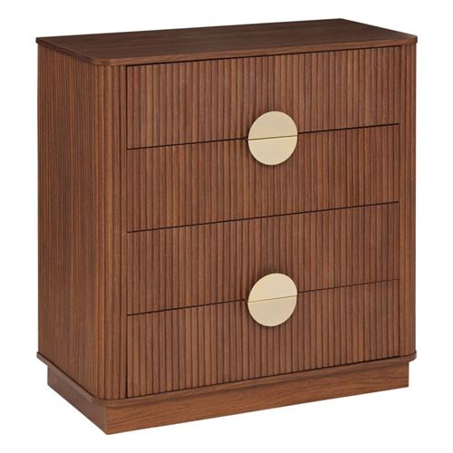 Commode 4 tiroirs effet noyer Wany Atmosphera