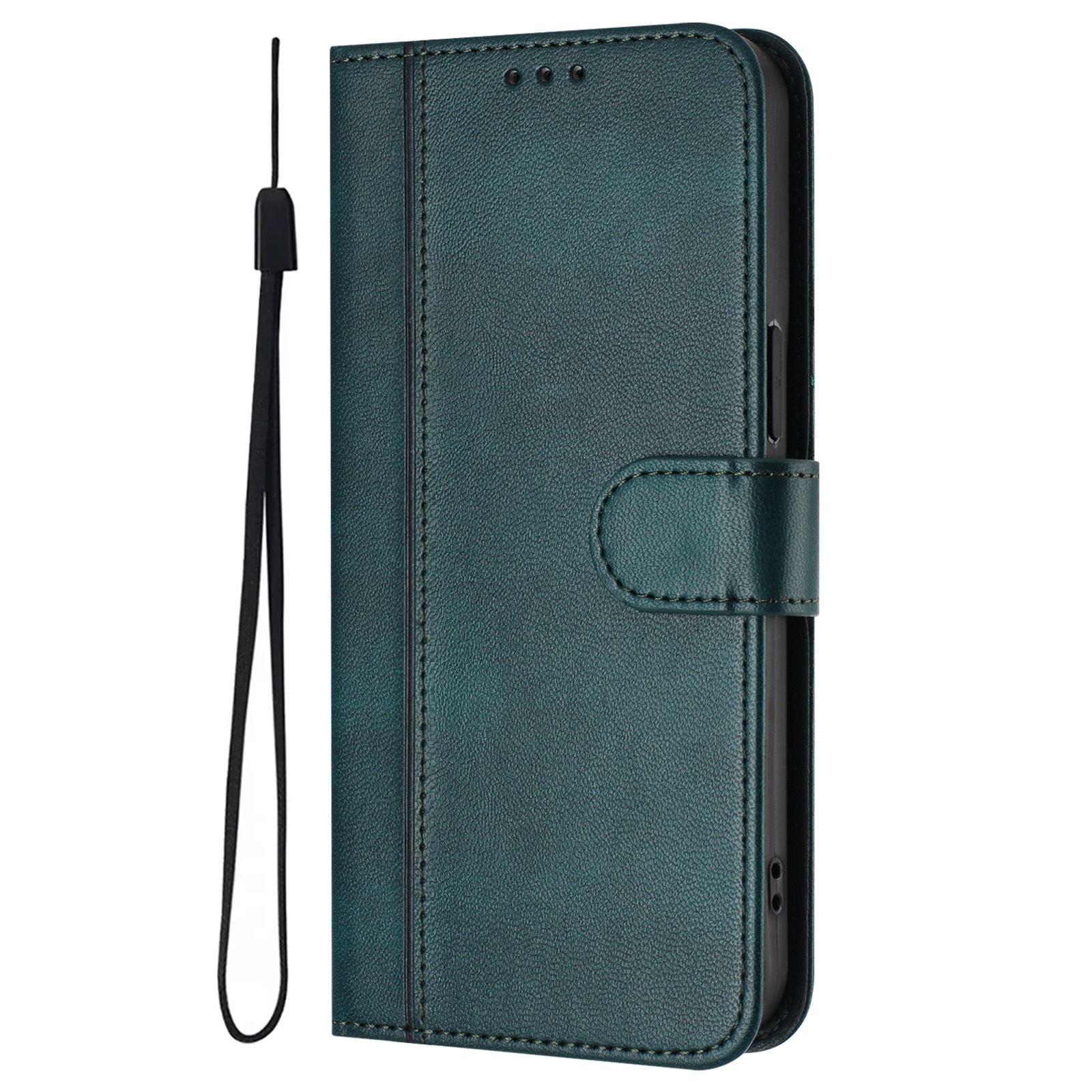 KNOXS Coque Portefeuille Pour Oukitel C50 - RFID, Support Rabat, Vert - Cuir PU + Coque TPU Antichoc