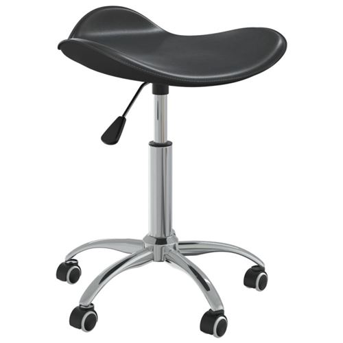 VidaXL chaise de bureau cuir synthétique noir - Image 4