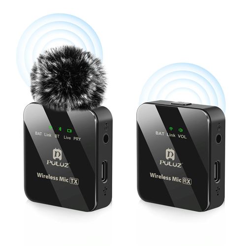 YONIS - Microphone Lavalier Sans Fil - Bluetooth - Portée 10m - Noir - Image 3