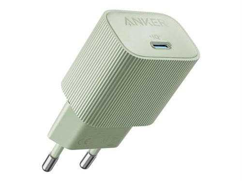 Anker Nano - Adaptateur secteur - 30 Watt - 3 A - IQ 3.0 (24 pin USB-C) - vert pousse