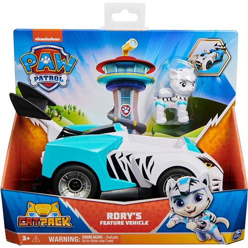 Spin Master 6066331 - PAW PATROL Cat Pack Voiture Transformable de Rory avec Figurine de Collection
