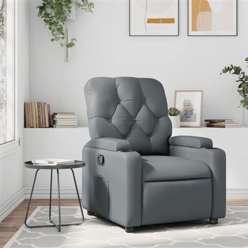 VIDAXL - Fauteuil de relaxation - Réglable - Gris - Image 2