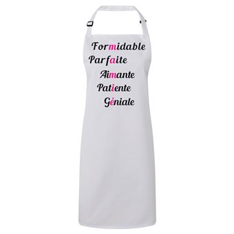 Fabulous Tablier Cuisine Premium Blanc Mamie Formidable Parfaite Aimante Patiente Geniale Grand