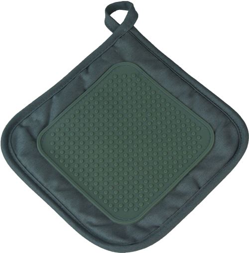 Manique 19 x 19 cm polycoton+silicone cuistot Anthracite
