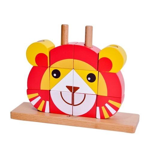 Puzzle en bois vertical - Lion