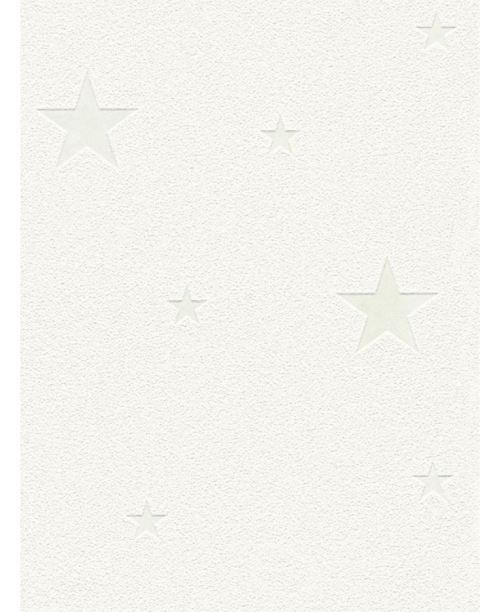 Lueur dans le noir étoiles Papier peint blanc