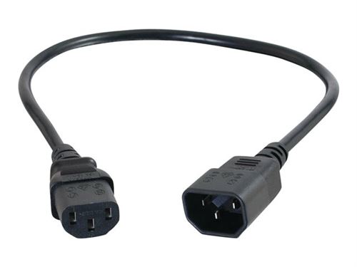 C2G Computer Power Cord Extension - Rallonge de câble d'alimentation - power IEC 60320 C13 pour IEC 60320 C14 - CA 250 V - 3 m