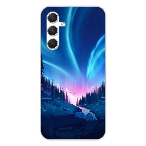 Coque en silicone imprimée compatible Samsung Galaxy A54 5G Tombée de nuit