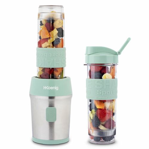 H.Koenig SMOO18 - Bol mixeur blender - 0.57 litre - 300 Watt - vert pastel