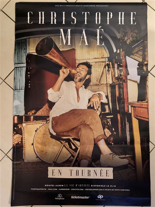 Christophe Maé - La Vie d'Artiste - En Tournée - 80x120cm - Affiche