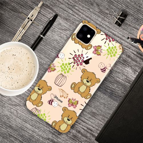 Coque en TPU joli motif d'impression flexi ours pour votre Apple iPhone XR 6.1 pouces (2019)