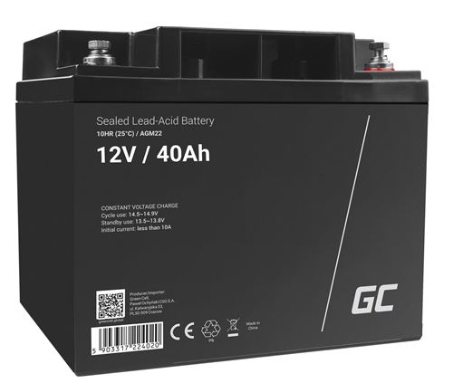 Green Cell AGM Batterie au plomb 12V 40Ah