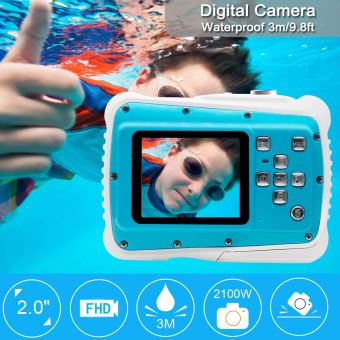 Caméra sous-marine étanche 4K pour enfants, n'aime numérique 16X