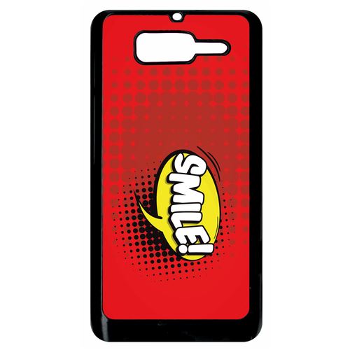 Coque Motorola Razr D3 Smile Fond Rouge