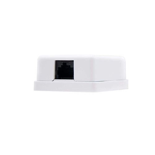 TooQ NanoCable 10.21.1001 - Rosette de Surface RJ45 avec 1 Prise Cat.5E UTP, Blanc