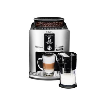 Krups Quattro Force EA82FE Latt'Espress - Machine à café automatique avec mousseur à lait - 15 bar - argent/noir - 1