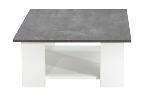13 09 Sur Table Basse Janet Coloris Beton Et Blanc Achat Prix Fnac