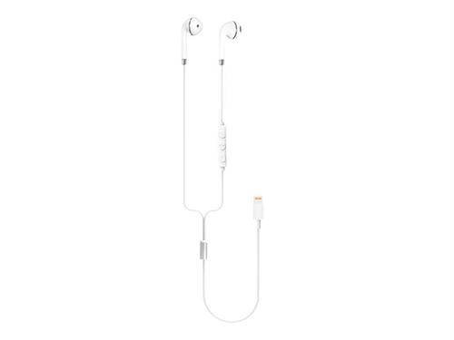BigBen Connected ERGO - Écouteurs avec micro - embout auriculaire - filaire - Lightning - blanc - pour Apple iPad/iPhone/iPod (Lightning)