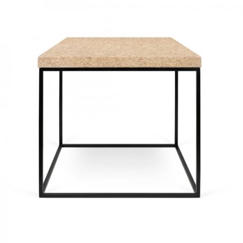 Paris prix - temahome - table d'appoint design 'drum' 50cm liège & noir mat