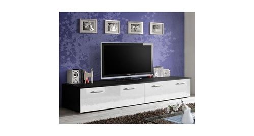 Meuble tv design duo 200cm blanc & noir