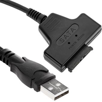 Câble Adaptateur USB 2.0 vers SATA / SSD 2.5'' - LinQ Noir - Français
