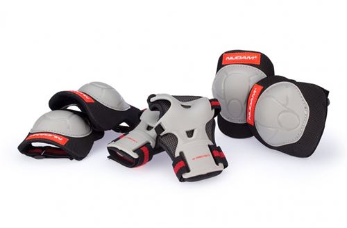 Nijdam kit de protection Vulcano junior noir/gris 3 pièces taille L