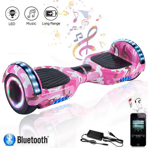 6.5 Inch Hoverboard elektrische scooter E-Balance,E-Skateboard, elektrische scooter Bluetooth-bliksem zwart