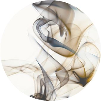 AG ART Papier peint intissé auto-adhésif rond Thème Flowing Smoke - 140 x 140 cm - 1