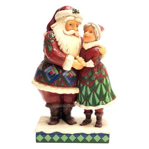 Le plus mignon couple de Noël Figurine Père Noël et Mme Claus
