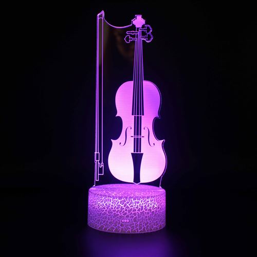 Stack Lampe 3D Tactile Veilleuses Enfant 7 Couleurs Avec Telecommande - Guitare #779