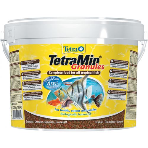 Alimentation tetramin granules pour poissons contenance 10 l
