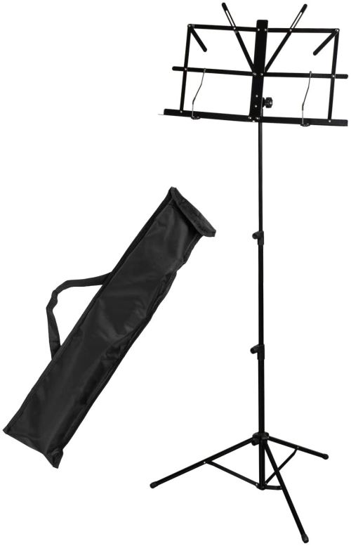 CASCHA Pupitre avec sac de transport, pliable, réglable en hauteur, pour musiciens, enfants et adultes, support pour partitions et livres