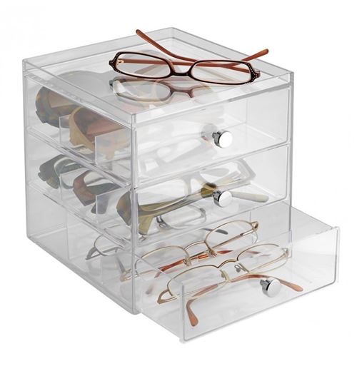 Boîte de rangement lunettes superposable - InterDesign - 9 paires de lunettes