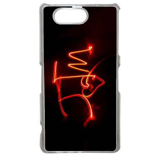 Coque Jtm Coeur Love Feu Compatible Sony Xperia Z3 Transparent
