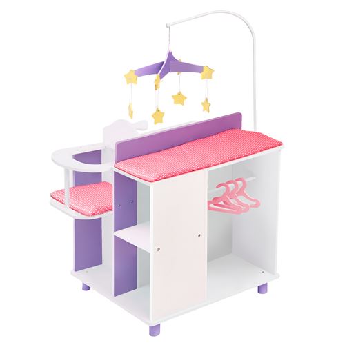 Olivias meuble table à langer poupon poupée rangement jeux d’imitation TD-0203A