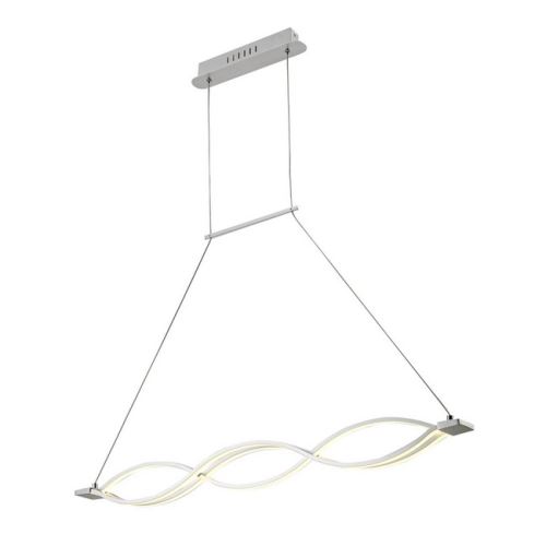 HOMEMANIA Lampe à Suspension Rod Applique - Gris en Métal, 90 x 7 x 120 cm, 1 x LED, 54W, 5670LM, 4200K Lumière Blanc Naturel