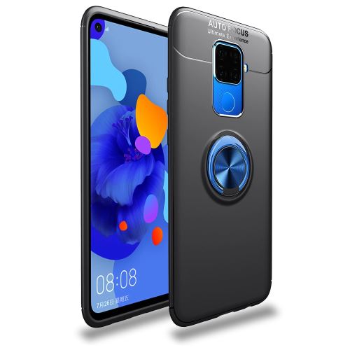 Coque en TPU avec béquille noir/bleu pour votre Huawei Mate 30 Lite/Nova 5i Pro